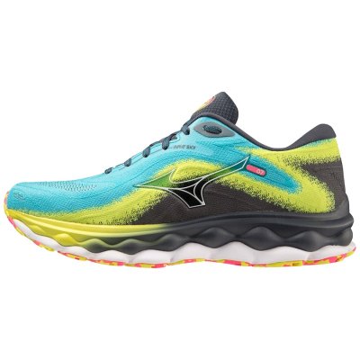 Zapatillas Para Correr Mizuno WAVE Sky 7 Hombre - Azules / Blancos / Amarillos - Chile M174YJEFMD